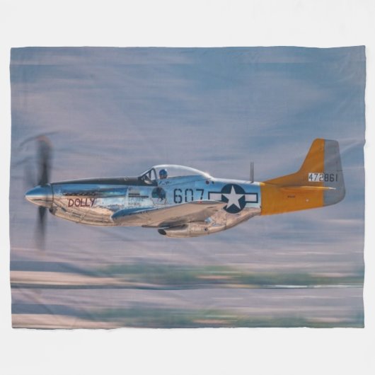 P-51 MUSTANG FLEECEDECKE (Vorderseite (Horizontal))