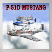 P-51 MUSTANG FLIGHT POSTER (Vorne)