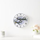 P-51 Mustang-Flugbegleiter Runde Wanduhr (Zuhause)