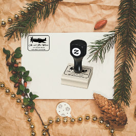 P-51 Mustang Flugzeug Cool Pilot Fun Aviation Gummistempel