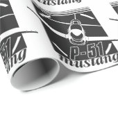 P-51 Mustang Geschenkpapier (Rolleneckpunkt)