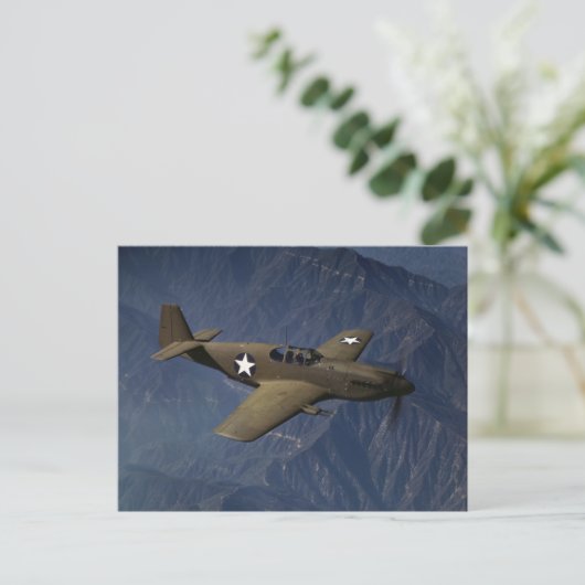 P-51 Mustang in Flight, 1942 Postkarte (Stehend Vorderseite)