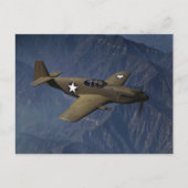 P-51 Mustang in Flight, 1942 Postkarte (Vorderseite)