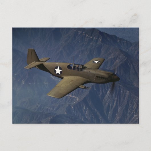 P-51 Mustang in Flight, 1942 Postkarte (Vorderseite)