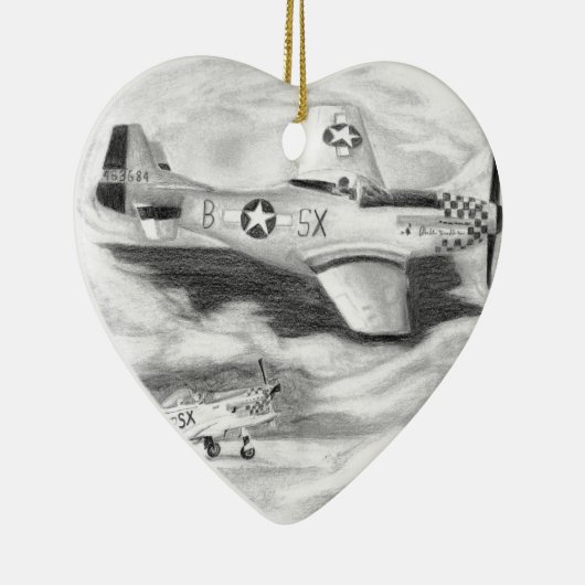 (P-51) Mustang Keramikornament (Rechts)