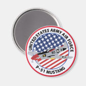 P-51 MUSTANG MAGNET (Vorderseite/Rückseite)