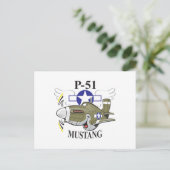 p-51 Mustang Postkarte (Stehend Vorderseite)