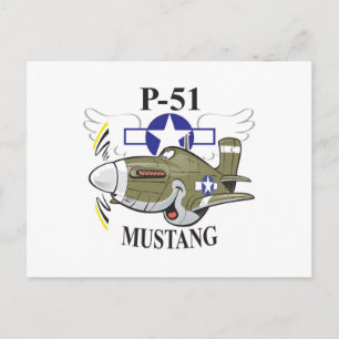 p-51 Mustang Postkarte
