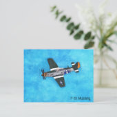 P-51 Mustang Postkarte (Stehend Vorderseite)