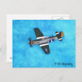 P-51 Mustang Postkarte (Vorne/Hinten)