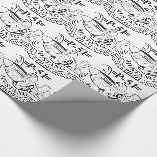 P-51 MUSTANG rc Modellpilot Geschenkpapier (Ecke)