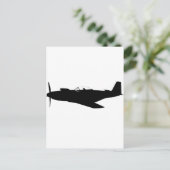 P-51 Mustang-Silhouette Postkarte (Stehend Vorderseite)