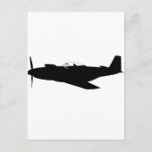 P-51 Mustang-Silhouette Postkarte (Vorderseite)