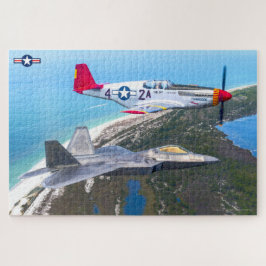 P-51 MUSTANG und F-22 RAPTOR (20 x 30 INCH) Puzzle