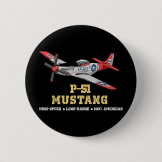 P-51 Mustang Weltkrieg II Kampfbomber Button