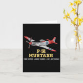P-51 Mustang Weltkrieg II Kampfbomber Karte (Gelbe Blume)
