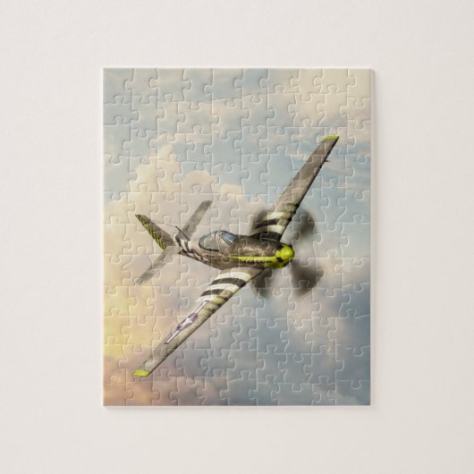 P-51 Mustang World War II Fighter Flugzeug Puzzle (Vertikal)