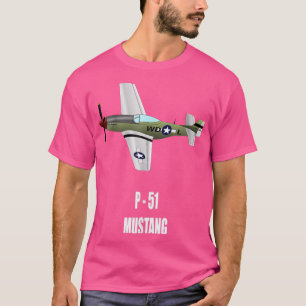 P-51 MUSTANG WORLD WAR II MILITARY AIRPLANE SHIRT