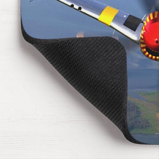 P-51 Mustang WWII American Fighter Airplane Mousepad (Ecke)