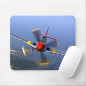 P-51 Mustang WWII American Fighter Airplane Mousepad (Mit Mouse)