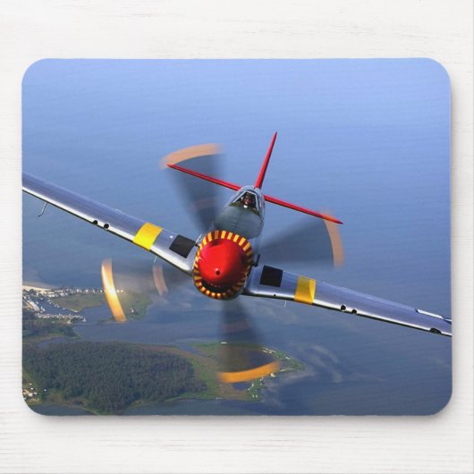 P-51 Mustang WWII American Fighter Airplane Mousepad (Vorne)