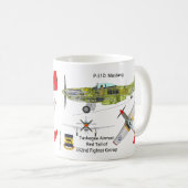 P-51 Tuskegee Mustang-Tasse Kaffeetasse (VorderseiteRechts)