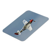 P-51D Mustang Fighter mit D-Day-Markierungen Magnet (Linke Seite)