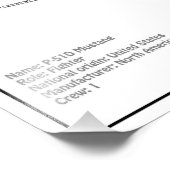 P-51D Mustang - Flugzeug-Blueprint BD Fotodruck (Ecke)