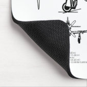P-51D Mustang - Flugzeug-Blueprint BD Mousepad (Ecke)