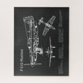 P-51D Mustang - Flugzeugkonzept PD Puzzle (Vertikal)