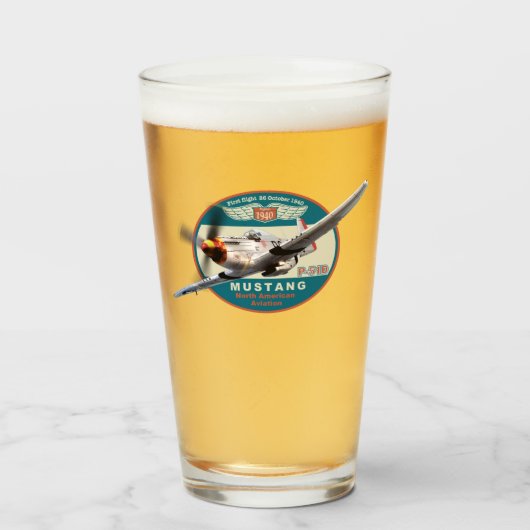 "P-51D Mustang" Glas (Vorne (Gefüllt))