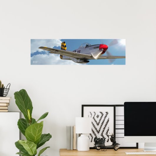 ‚P-51D Mustang‘ Poster (Heimbüro)