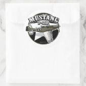 P-51D Mustang Runder Aufkleber (Tasche)