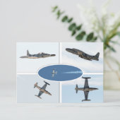 P-80 Shooting Star 5 Flugzeug Set Einladung (Stehend Vorderseite)