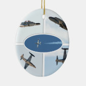 P-80 Shooting Star 5 Flugzeug Set Keramikornament (Rechts)