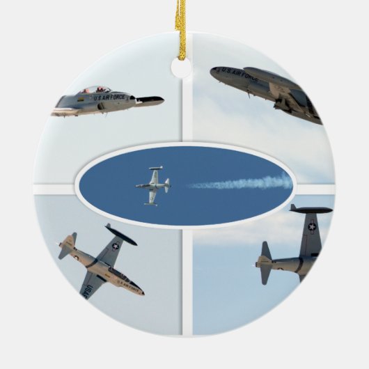 P-80 Shooting Star 5 Flugzeug Set Keramikornament (Hinten)