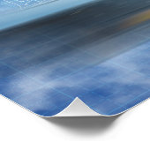 P 917 Blue and Orange Blueprint Poster (Ecke)