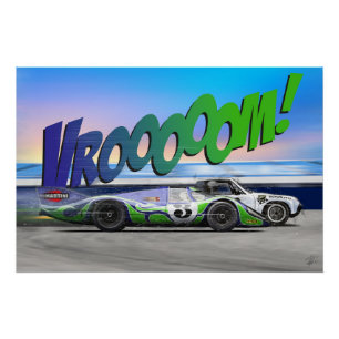 P 917 Hippie Car vs P 914/6 Poster