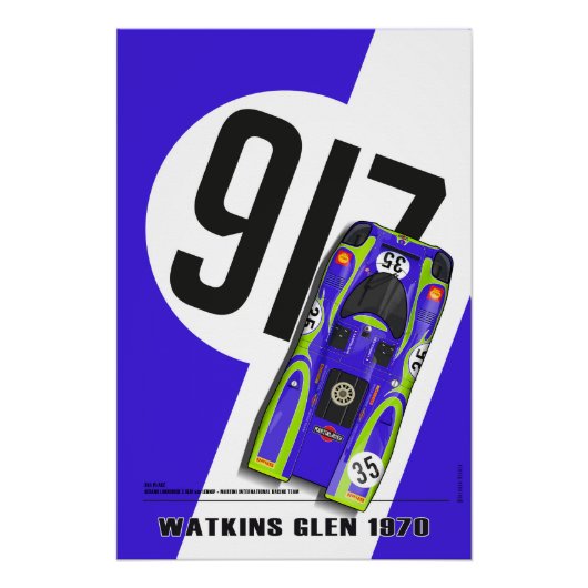 P 917 Larrousse-Lennep Watkins Glen 1970 Poster (Vorderseite)
