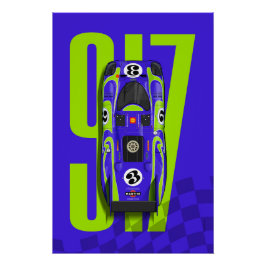 P 917LH Hippie Car Top Tribute Poster