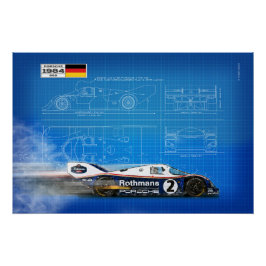 P 962 Blueprint Poster