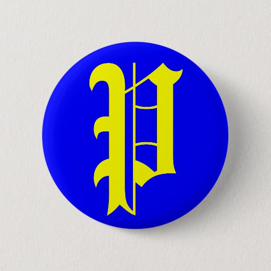 P - ALTES ENGLISCH BUTTON (Vorderseite)