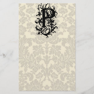 P Barockmonogramm Briefpapier