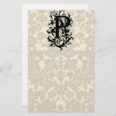 P Barockmonogramm Briefpapier (Vorne/Hinten)
