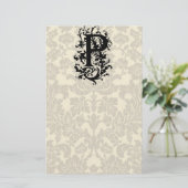 P Barockmonogramm Briefpapier (Stehend Vorderseite)