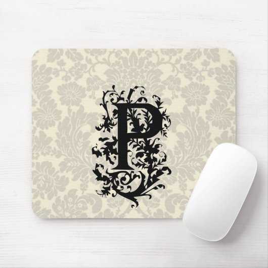 P Barockmonogramm Mousepad (Mit Mouse)