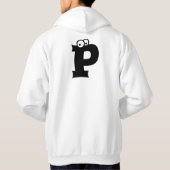 P, Buchstabe mit Augenbrauen Hoodie (Rückseite)