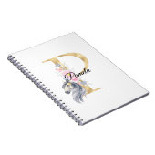 P-Buchstaben personalisierte Bezeichnung Monogramm Notizblock (Rechte Seite)