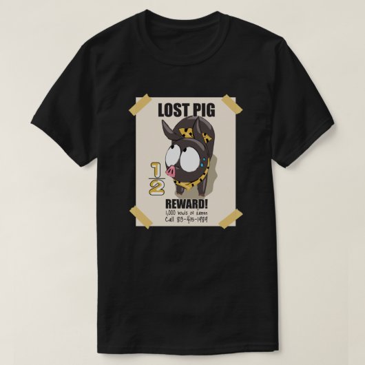 P-chan Ryoga Lost Pig - Ranma 12 Essential T - Shi T-Shirt (Design vorne)