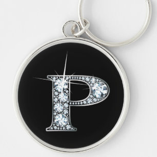 "P" Diamant Bling Schlüsselanhänger